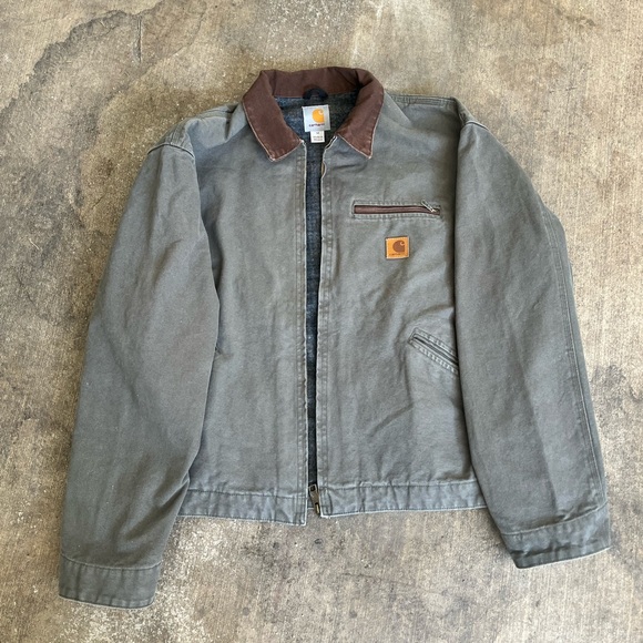 Vintage Carhartt Detroit Jacket J97 MOS Green Medium - Picture 1 of 7